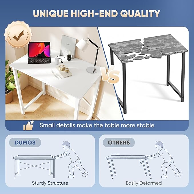 DUMOS 32 Inch Small Computer Desk, Gaming Desks for Home Office Bedroom - Image 5