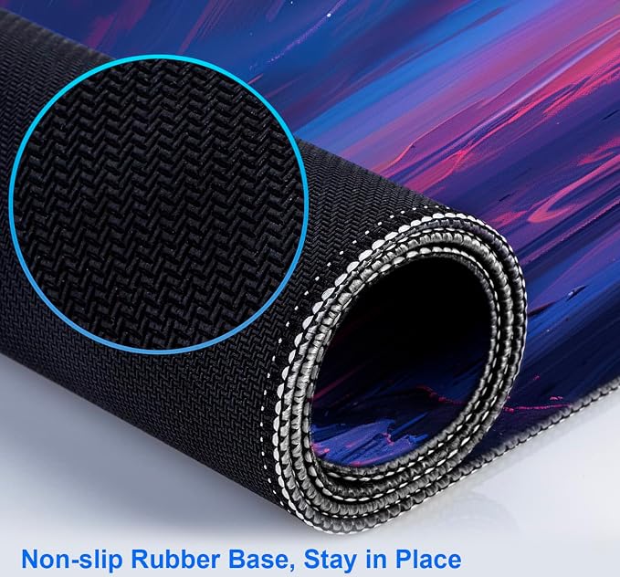 Space Landscape Computer Mouse Pad, XXL Laptop Gaming Mouse Keyboard Pad | Large Extended Mouse Pad; Full Desk Coverage; Waterproof Coating; Stable Anti-Slide Base For Gaming, Office, Study Daily Use - Image 7