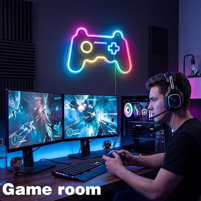 Gamer Neon Sign, Gamepad LED Neon Light, Wall Decor for Gaming Room & Gifts - Image 4