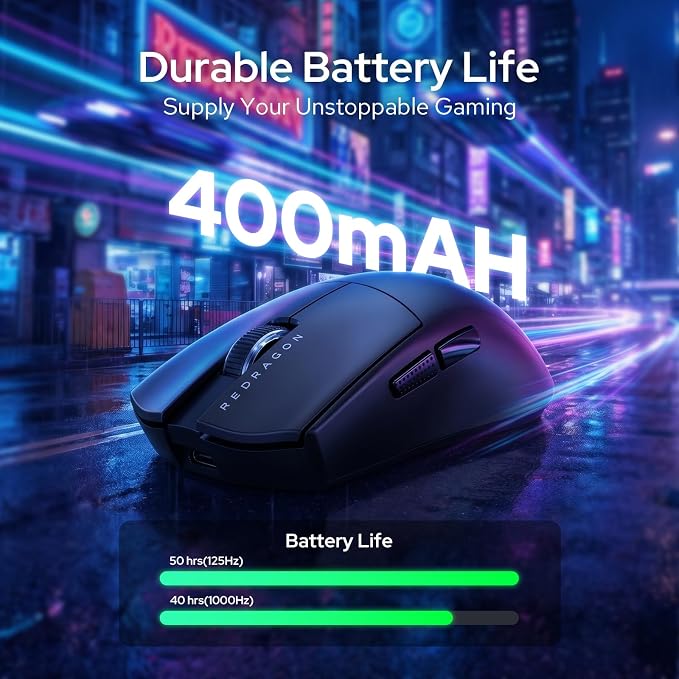 Redragon M999 Wireless Gaming Mouse 45000 DPI Remapping Keys - Image 4