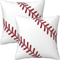 Baseball Throw Pillow Covers Set of 2, Soft 18x18 Inch Pillow Cases, Baseball Gifts for Boys & Baseball Lovers, Sports Decor for Living Room Bedroom Game Room (Basaball) by Unknown