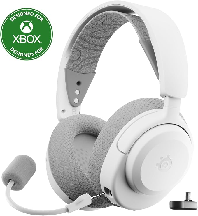 SteelSeries Arctis Nova 3X Wireless Multi-Platform Gaming Headset — Mobile App Control — 40 HR Battery — Neodymium Magnetic Drivers — 2.4GHz/Bluetooth — Xbox, PS5, PC, Switch, Mobile — White by Unknown