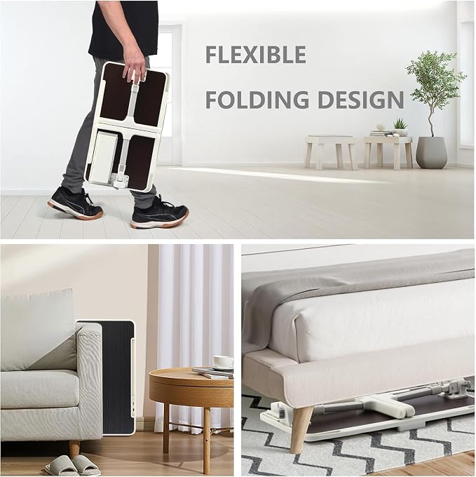 Laptop Desk for Bed, Height & Angle Adjustable Lap Desk with USB Cooling Fan, LED Light and USB Ports, Foldable Portable Laptop Table for Couch, Sofa, Floor, Reading, Writing, Black - Image 7