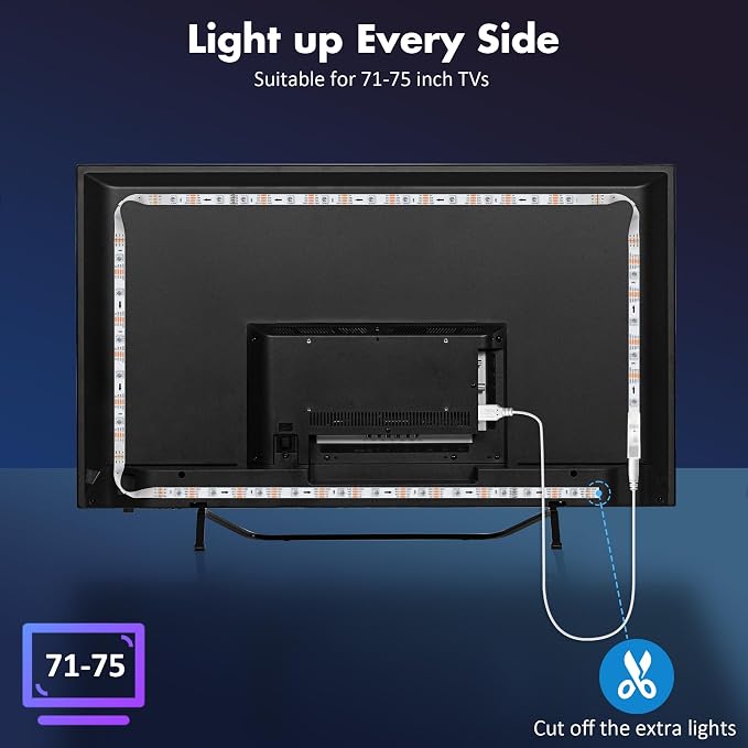 maylit ICRGB TV LED Backlight for 71-75 Inch Tvs - Image 8