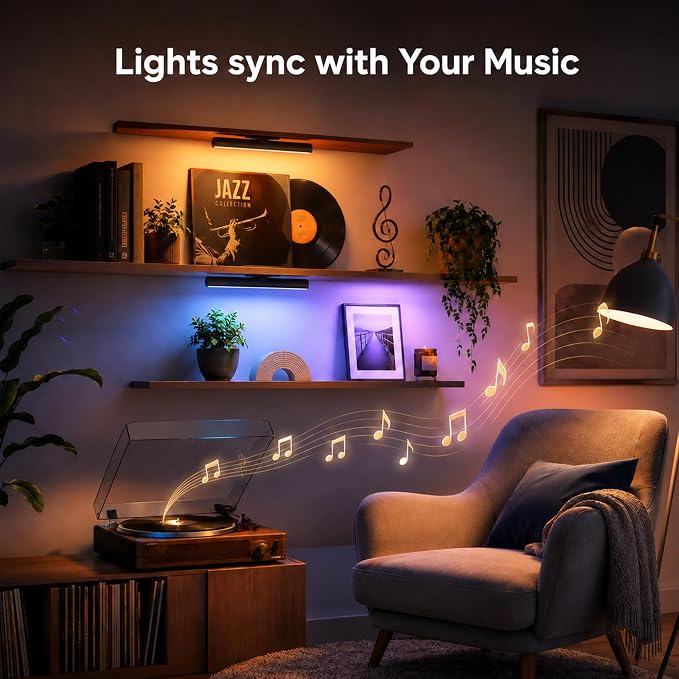 TJOY Smart Wi-Fi Light Bar, Compatible with Alexa&Google Assistant, Gaming Desk Lights with Music Sync&Scene Modes, RGB TV Light Bar, Mood Lighting for Game, PC, Monitor (2.4GHz WiFi only) - Image 5