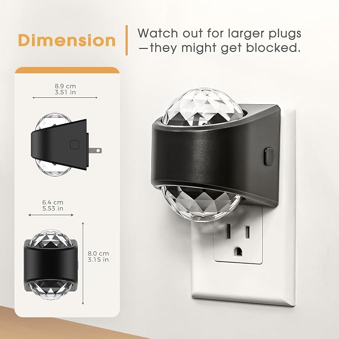 Briignite Night Light,Night Lights Plug into Wall,LED Projector Night Light - Image 6