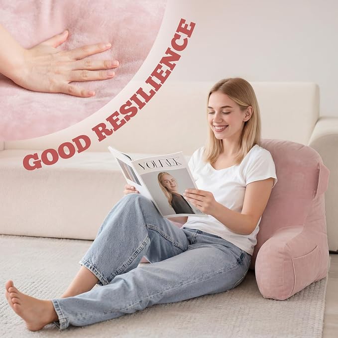 Reading Pillow for Bed,Back Pillow for Bed Sitting Up,Lumbar Support Pillow - Image 4