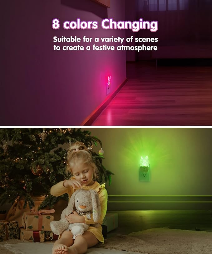 L LOHAS LED Kids Night Light, Butterfly Night Light for Kids, Colored Mode - Image 7