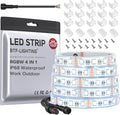 BTF-LIGHTING RGBW LED Strip IP68 Waterproof Cool White DC12V 16.4FT 300LED by BTF-LIGHTING