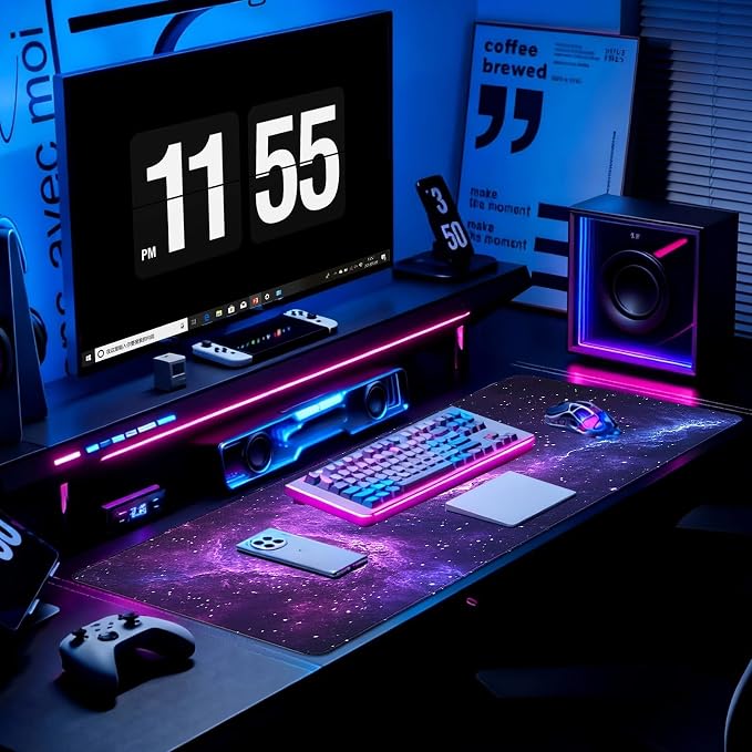 Gaming Mouse Pad, Desk Mat for Keyboard and Mouse, Large Mouse Pad for Desk, Computer Mousepad - Image 5
