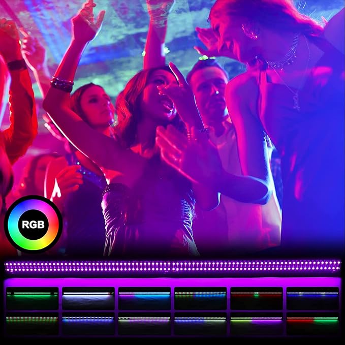 LED Wall Washer Light,336 LEDs 70W RGB DJ Light Bar Stage Lighting Support DMX & Sound Activated Control Dj Party Lights for Indoor Outdoor Disco Church Birthday Wedding Party-2PACK - Image 6