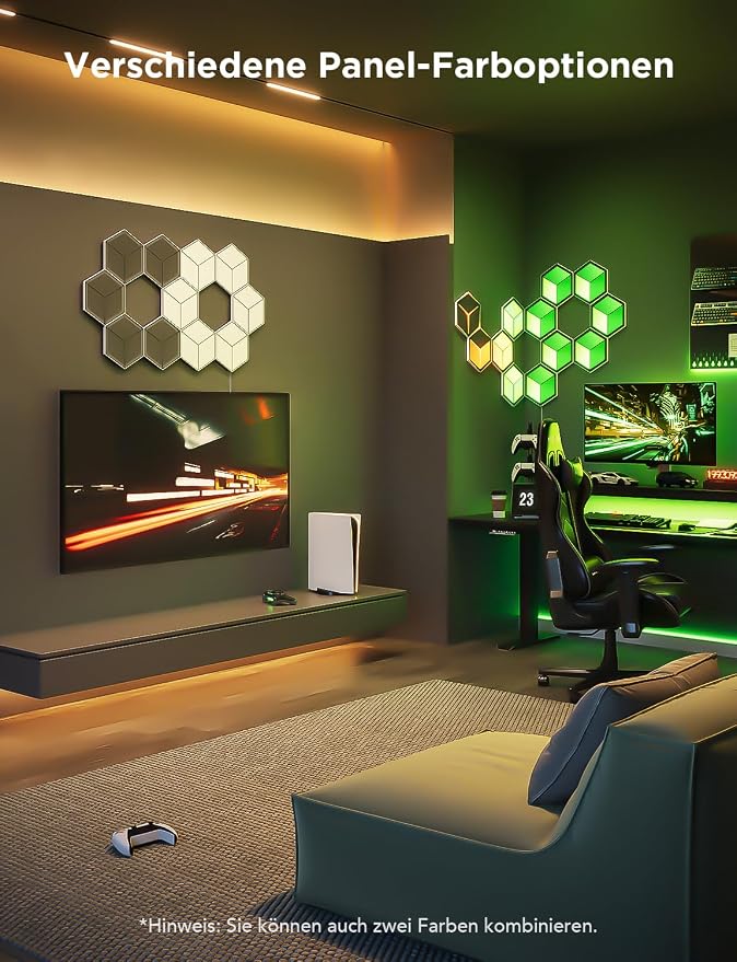 Govee Glide Hexagon Light Panels Ultra, RGBIC 3D Wall Lights with DIY - Image 5