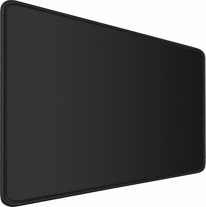 Large Extended Long Mousepad, 47.2x23.6 in Large Gaming Non-Slip Mouse Pad | Gaming Mouse Pad Large, Water Resist Computer Keyboard Mat Rubber Base Long Desk Pad for Work & Gaming, Office & Home, Black by Naukay