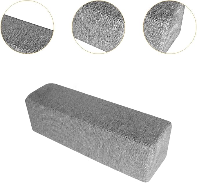 Couch Arm Rest Pillow,Armrest Practical Removable Washable Pillowcase Cushion, Elbow Support Pillow for Living Room, Armchair, Sofa, Chair, Dark Gray - Image 4