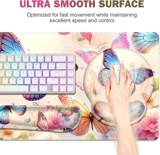 Gaming Mouse Pad, Large Desk Mat, 4in1 XXL Mousepad Cute Desk Pad Protector - Image 5