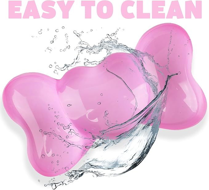 Gel Wrist Rest for Keyboard and Mouse Transparent Pink Bow Elbow Pad Cushion Ergonomic Cute Clear Cool Heart Mouse Wrist Pad Silicone Non-Slip Support for Computer Gaming Home Office Women Hand Pillow - Image 3