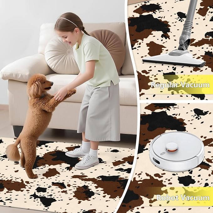 Office Chair Mat for Carpet Hardwood Tile Floor,36"x48" Computer Chair Mat for Rolling Chairs Carpet, Under Desk Non Slip Gaming Rug, Low-Pile Rubber Backing Large Protector Mat,Southwest Cow Print - Image 6