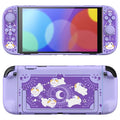 PlayVital Protective Case for Nintendo Switch 2 - Kawaii Dockable Hard Case Shell for Switch 2 with Thumb Grip & Sticker & Button Caps, Anti-Scratch, Shockproof Cover Skin - Celestial Rabbit Orbit by PlayVital