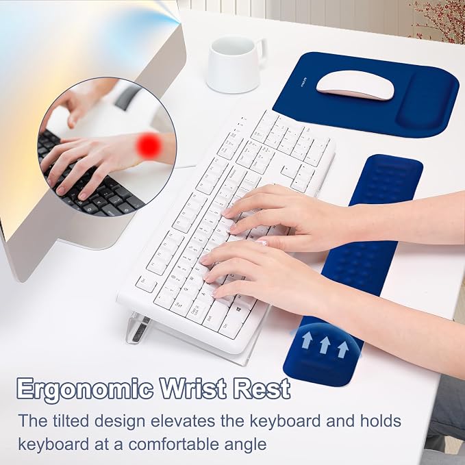 MOSISO Keyboard Stand&Wrist Rest Support for Keyboard &Mouse Pad Set - Image 2