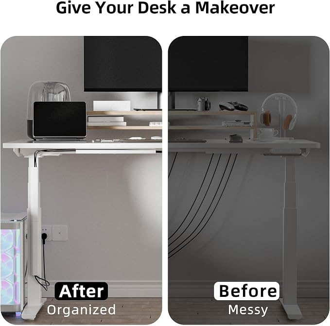 YECAYE 94.2 in Cable Management Under Desk,Easy Install Adhesive Mount Cord Hider,Cord Organizer,Wire Management,Wire Hider for Office Organization,Child & Pet Proof,White (Pack of 2) - Image 8