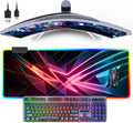 Mouse Pad 31.5 X 11.8 Inches RGB Mouse Mat with 13 Light Modes | Touch Control, Large Gaming Mousepad with Non-Slip Rubber Base for Office & Game, Model-I by FoBianJie