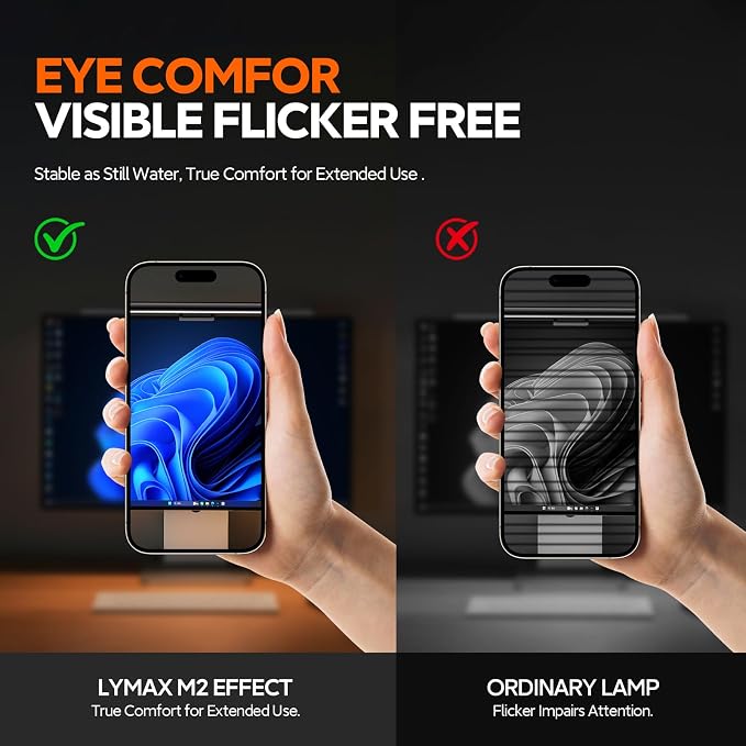 LYMAX Monitor Light Bar, Eye-Care USB Computer Lamp Dimmable Screen Light Bar, Fit for All Monitor with Wireless Controller, No Screen Glare, Space Saving for Home Office Desk Light - Image 4