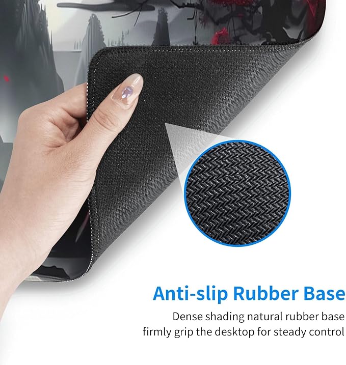 Gaming Mouse Pad Desk Pad,Extended Big Mouse Pad,31.5x11.8 Inch Long Computer Keyboard Mouse Mat Mousepad with 3mm Non-Slip Base and Stitched Edge for Gaming and Office… (Dark Canyon) - Image 5