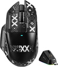 ATTACK SHARK V6 65g Superlight Wireless Gaming Mouse with Magnetic Charging Dock,BT/2.4GHz Wireless/Wired Mouse 1K Polling,PixArt PAW3311 Sensor,25000DPI,Tape,Office Gamer Mice for PC/Win/Mac(Black) by ATTACKSHARK