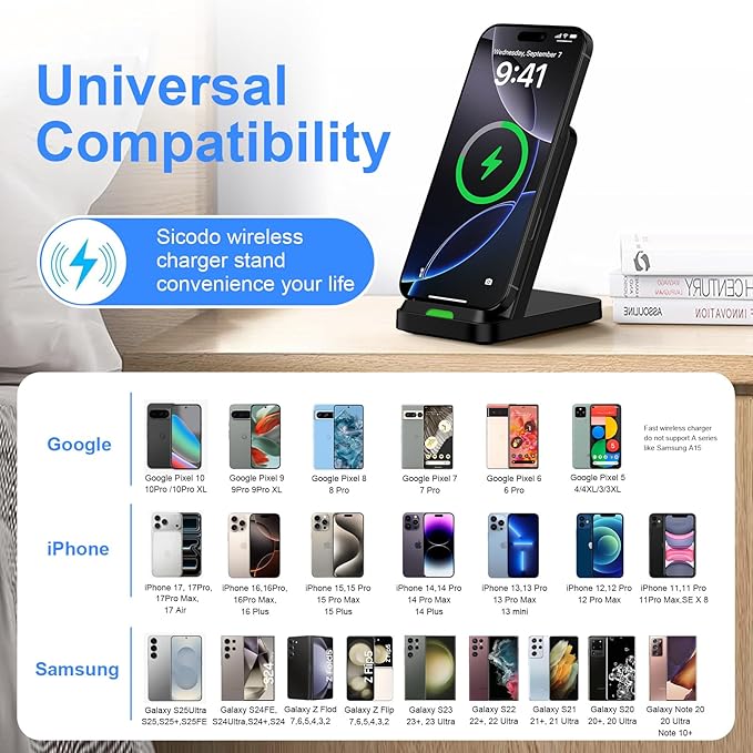 for Google Pixel Wireless Charging Stand for Pixel 11/10 Pro/10 Pro XL/9a - Image 7