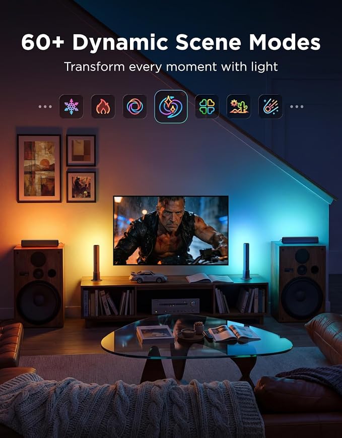Govee Smart Light Bar, RGBICWW TV Lights for Living Room, Gaming, Silver - Image 8