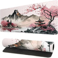 Watercolor Japanese Large Gaming Mouse Pad,Mouse Pad Gaming 31.5 x 11.8 in Mouse Mat Desk Pad,Large Desk Mat,Extended Keyboard Mousepad with Non-Slip Base and Stitched Edge for Desk Home Office by Brecoy