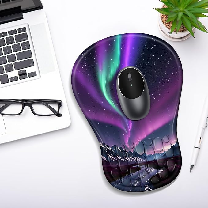 YIWEI Ergonomic Mouse Pad with Wrist Rest for Carpal Tunnel Pain Relief - Image 7