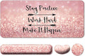 4 in 1 Mouse Pad and Keyboard Wrist Rest,Large Desk Mat,Coaster Set-Pink by Wiabsi