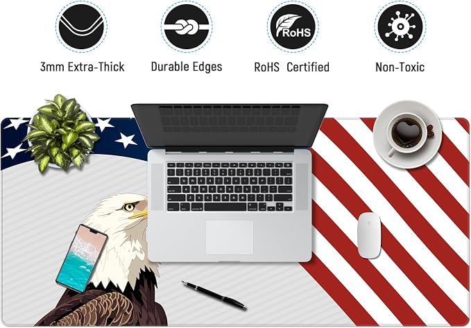 JIALONG Large Gaming Mouse Pad, XXL Desk Mat, Durable Extended Mousepad with Stitched Edges, Non-Slip Base Keyboard Mat for Gamer, Office and Home - 35.4x15.7 Inches - Image 4