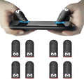 8 Pack Gaming Finger Sleeves, Anti Sweat Gaming Thumb Sleeve Silver Fiber Thin Mobile Finger Protectors Smooth Feel Gamer Gloves Accessories for Most Touchscreen Devices Tablet Phone by Unknown