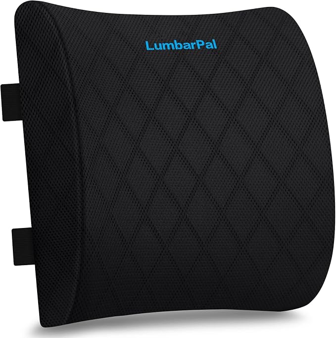 LumbarPal Lumbar Support Pillow for Office Chair Back Support Lumbar Pillow for Car, Gaming, Office Chair - Improve Sitting Posture & Back Pain Relief, Memory Foam, Adjustable Straps, Black | Improve Sitting Posture & Back Pain Relief. Lumbar Pillow Fi... by TushGuardSeatCushonsPillows