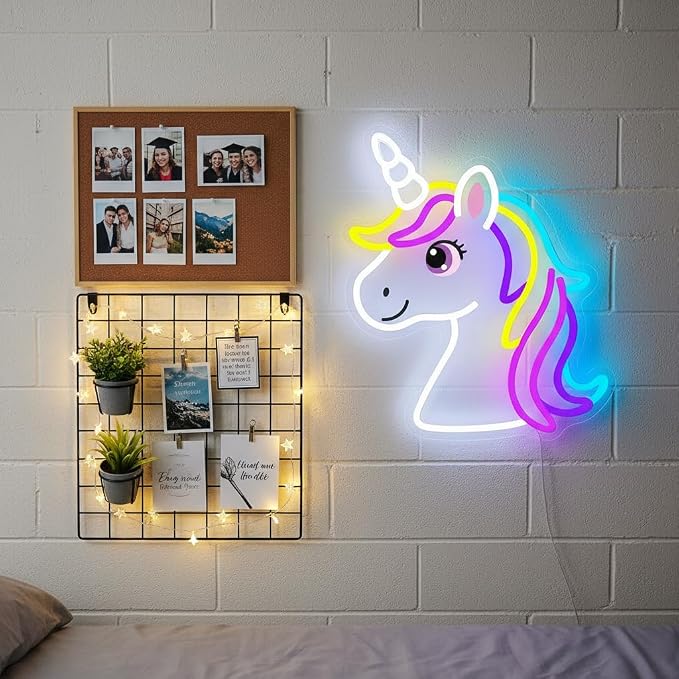 Unicorn Neon Sign for Girls Room Colorful Unicorn Neon Light Wall Decor - Image 4
