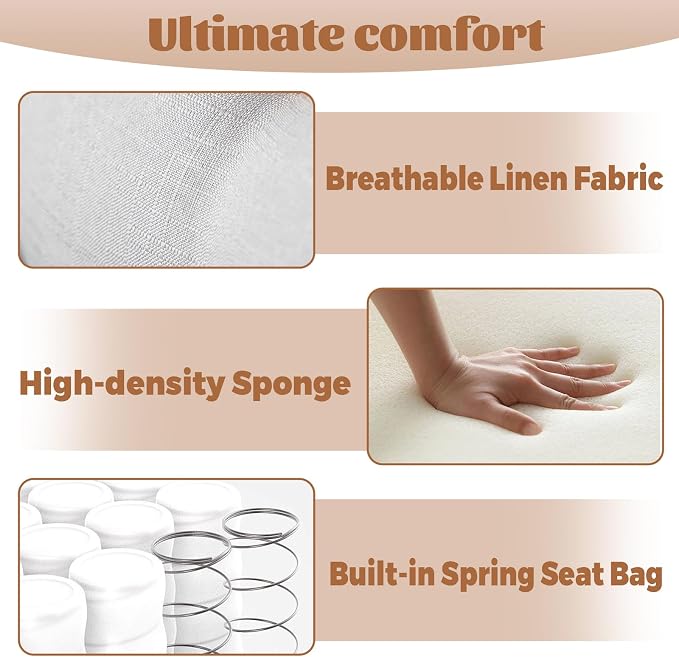 360° Swivel Floor Gaming Chair Linen Folding Lounge Sofa Chair with Adjustable Head and Waist, Armrests & Phone Holder, Padded Cushion Leisure Chairs for Living Room Bedroom (Grey) - Image 5