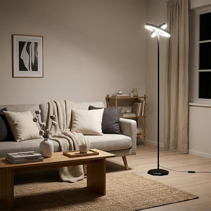 Smart Floor Lamp RGB with Alexa Compatibility, 70.8" LED Standing Lamp with Dual Adjustable Ring Lights, Music Sync, Timer, App & Remote Control, Modern Corner Lamp for Bedroom Living Room Gaming Room - Image 5