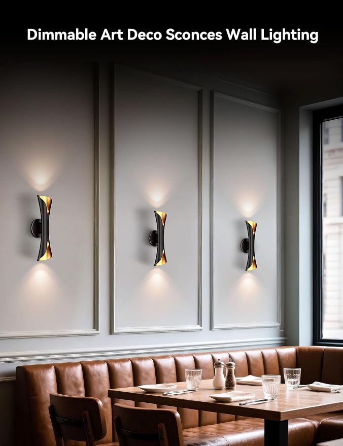 Tubicen Wall Sconces Set of Two Dimmable Home Theater Sconce Up Down - Image 4