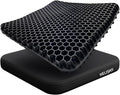 Gel Wheelchair Seat Cushion for Long Sitting - Cooling Office Chair Cushion for Sciatica, Back, Pressure Sore, Tailbone Pain Relief - Soft & Breathable Butt Pillow with Non-Slip Cover for Wheelchair by Helishy