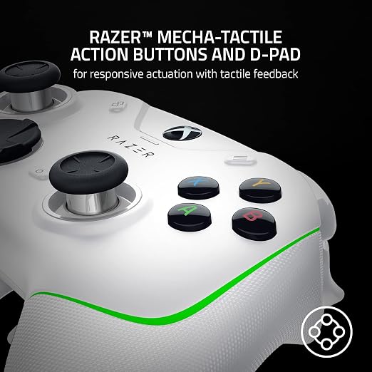 Razer Wolverine V2 Chroma Wired Gaming Pro Controller for Xbox Series X|S, Xbox One, PC: RGB Lighting - Remappable Buttons & Triggers - Mecha-Tactile Buttons & D-Pad - Trigger Stop-Switches - White - Image 7