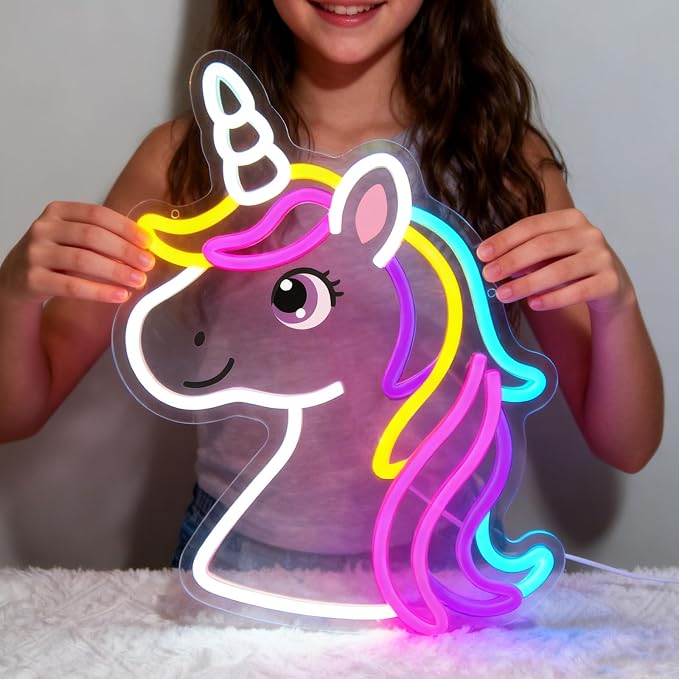 Unicorn Neon Sign for Girls Room Colorful Unicorn Neon Light Wall Decor - Image 6