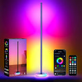 59" Smart LED Corner Floor Lamp, RGBICW Color Changing Ambient Lighting, App Control Music Sync Mood Light, Modern Dimmable Room Decor for Bedroom, Living Room, Gaming Setup, Blue by Wfiia