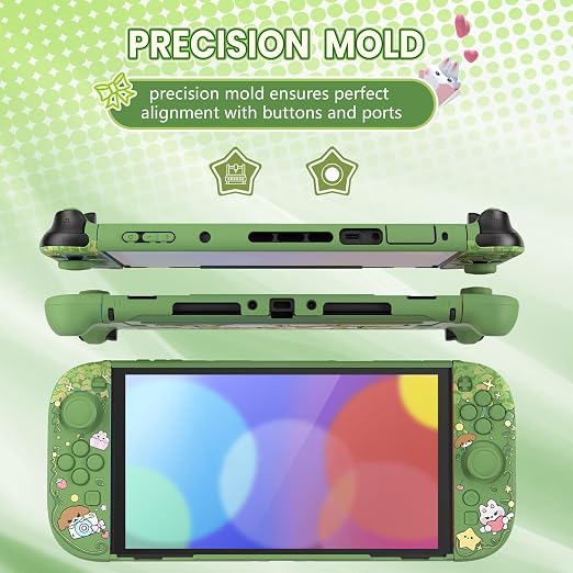 PlayVital Protective Case for Nintendo Switch 2 - Kawaii Dockable Hard Case Shell for Switch 2 with Thumb Grip & Sticker & Button Caps, Anti-Scratch, Shockproof Cover Skin - Forest Bakery - Image 5