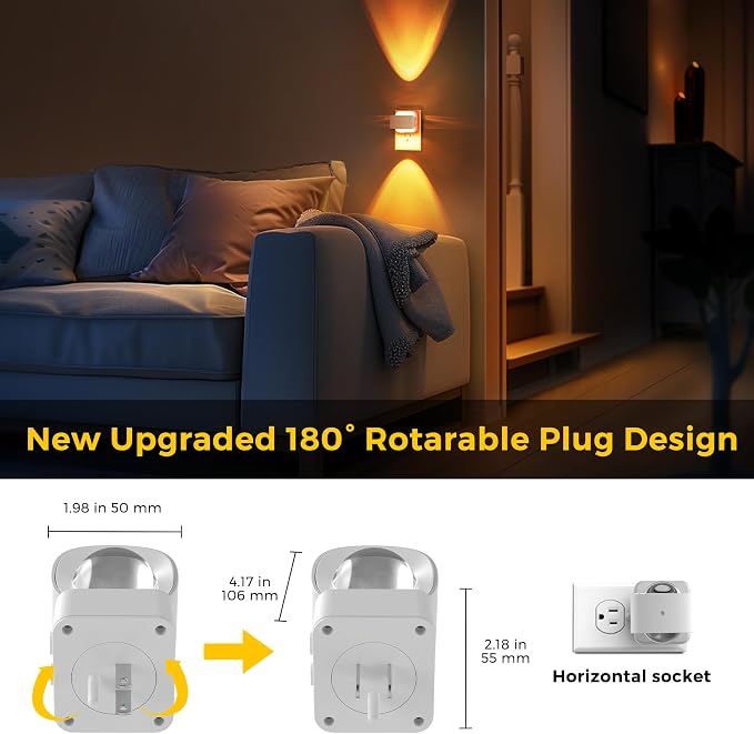 L LOHAS LED Night Light, Color Changing Night Lights Plug into Wall RGB - Image 7