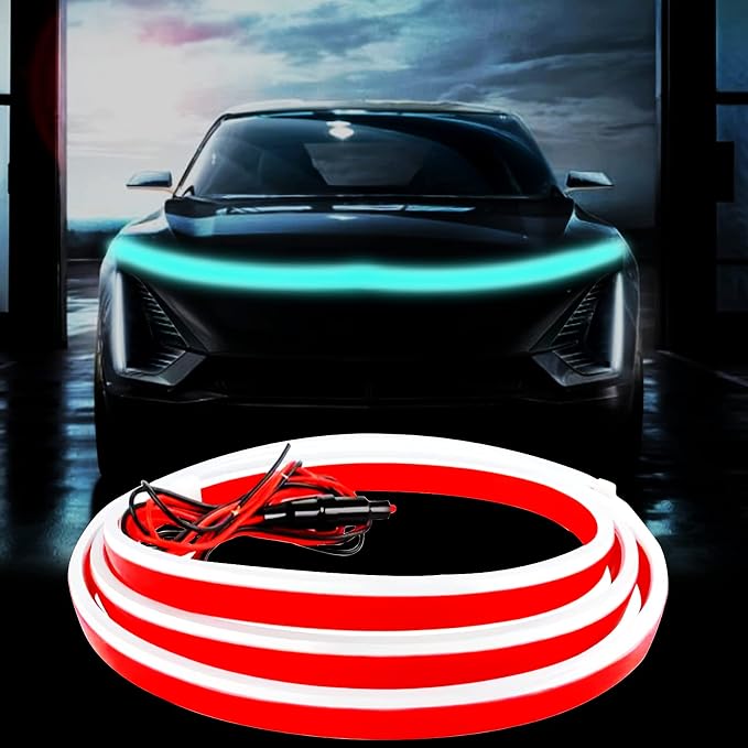 Car Hood Light Strip, 70 Inch LED Bonnet for Cars, SUVs, Trucks, Ice Blue by Goodream