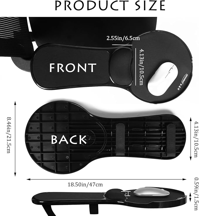 Ergonomic Arm Rest Mouse Pads for Chairs,Mouse pad Chair Attachment | Upgrade Adjustable Chair arm Mouse pad, Gaming Covers for Elbows and Forearms Pressure Relief - Image 4
