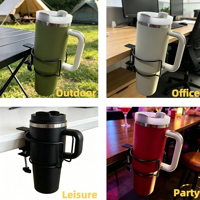 Desk Cup Holder,Mug Hooks Compatible with Most Cups & Bottles - Image 5