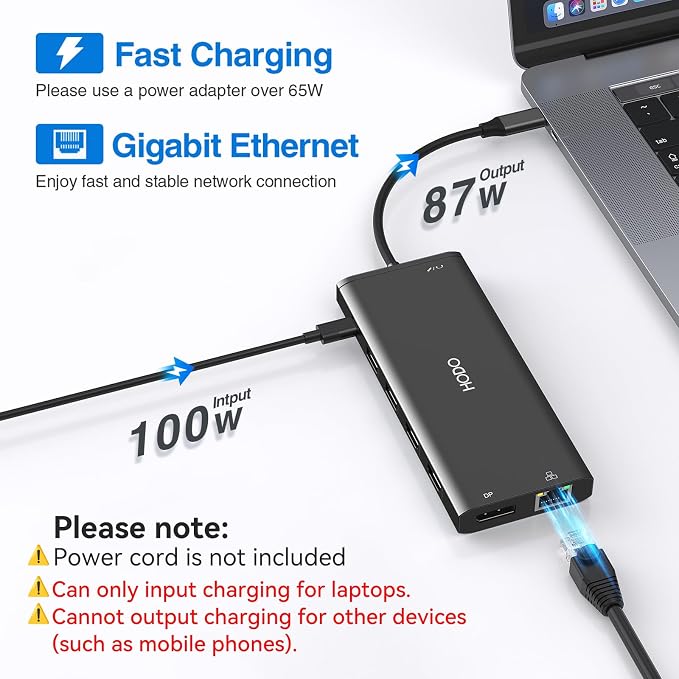 USB C Docking Station Dual Monitor,Laptop Docking Station 3 Monitors for HP - Image 7